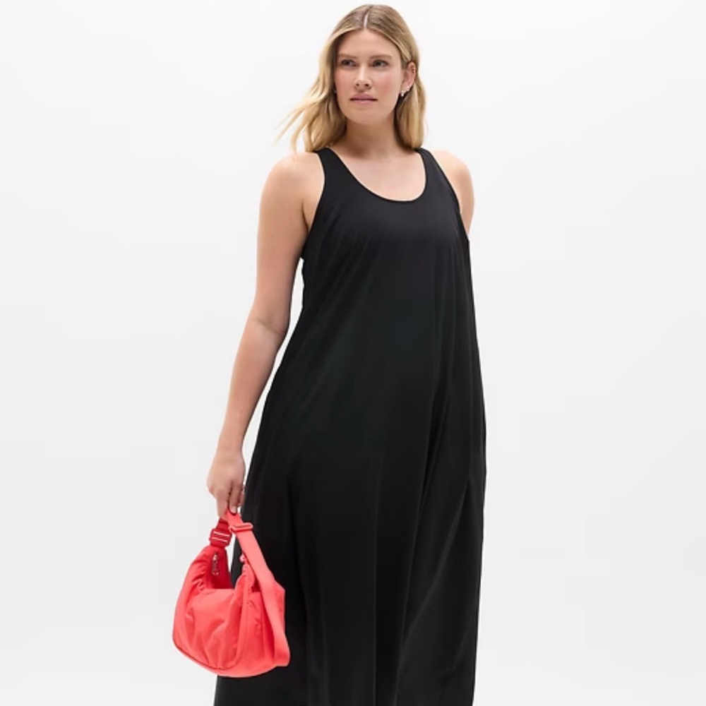 Athleta Black Racerback High-Low Maxi Dress - Picture 4 of 10